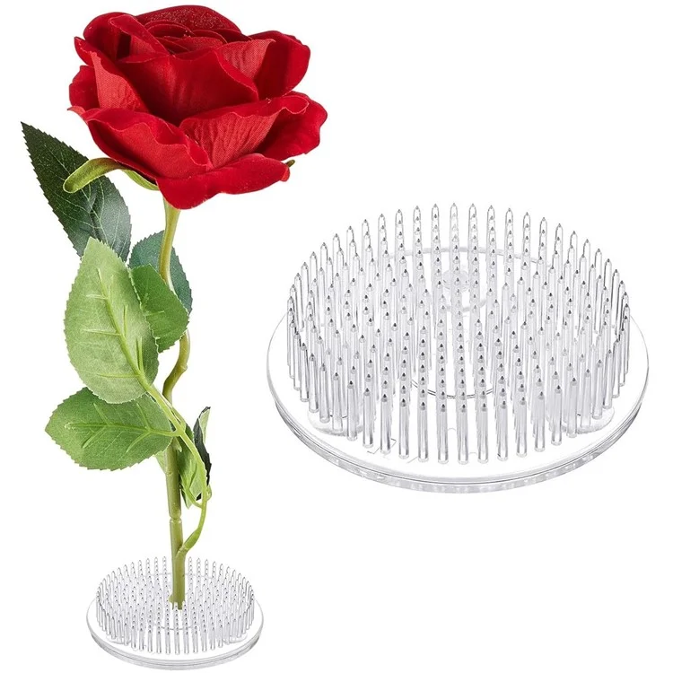 Portafiori in plastica trasparente con 3 ventose per l'allestimento floreale