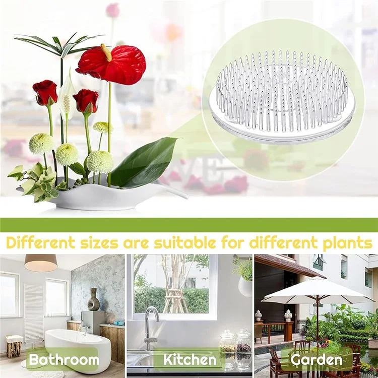 Portafiori in plastica trasparente con 3 ventose per l'allestimento floreale