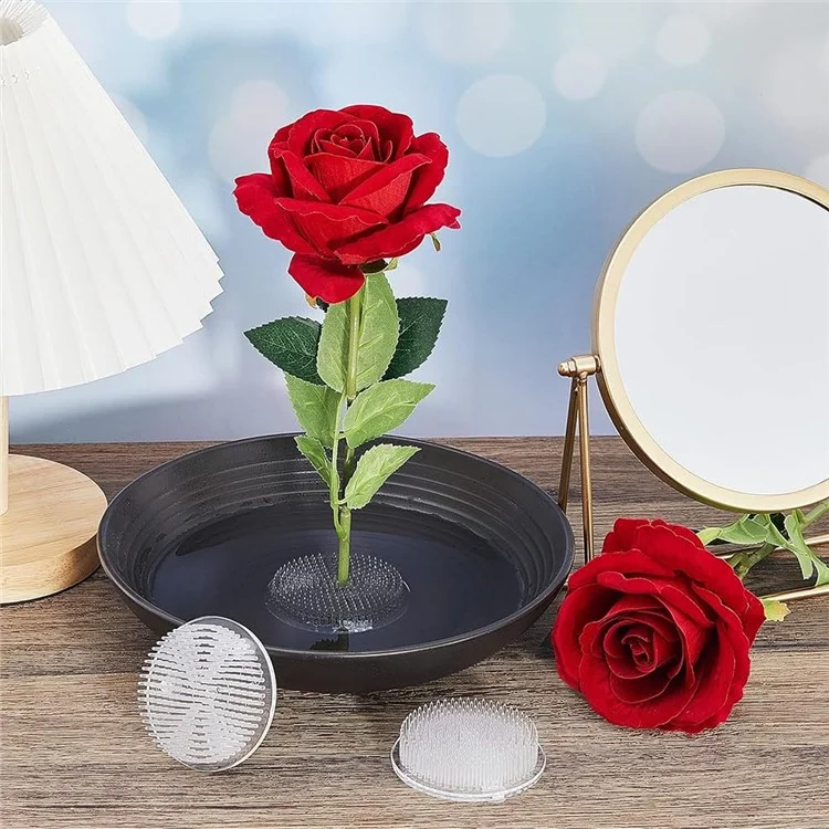 Portafiori in plastica trasparente con 3 ventose per l'allestimento floreale