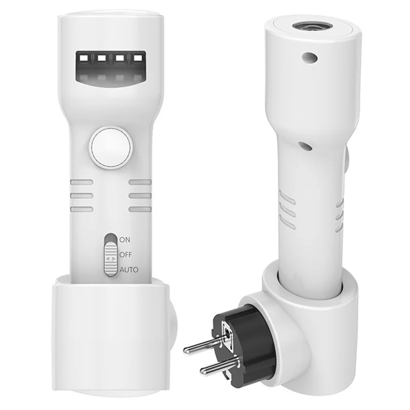 Luz noturna LED inteligente com plugue europeu, sensor de movimento, lâmpada recarregável de emergência, lanterna portátil e regulável.