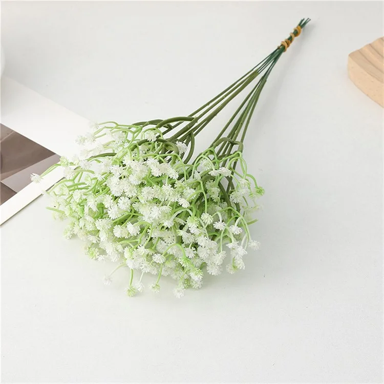 15 tiges de fleurs en plastique artificiel Babys Breath pour la photographie, les arrangements, la décoration de mariage