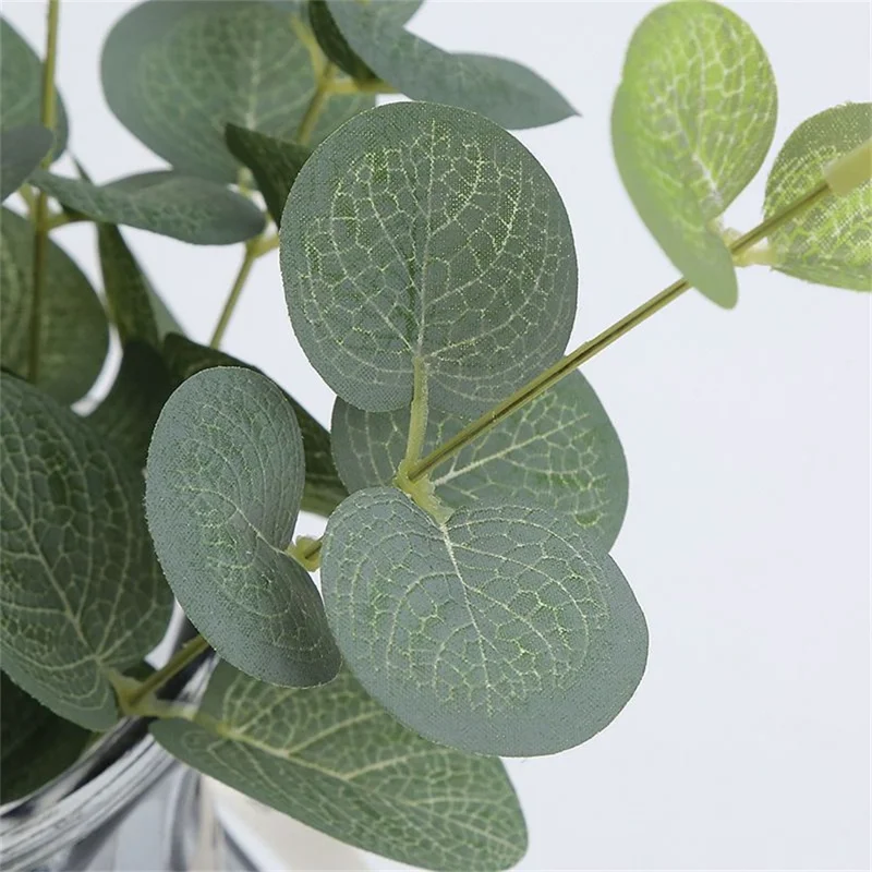 20Pcs Artificial Eucalyptus Leaves Wedding Party Decor Faux Floral Arrangement Greenery