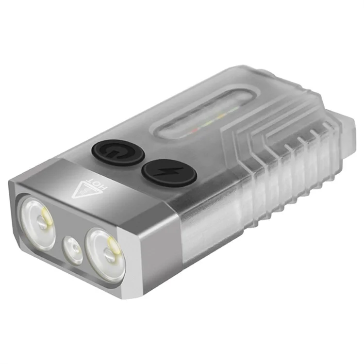 V10 Mini EDC Flashlight Multifunction 365nm UV Identification Work Light with Warning Alarm - Fluorescent White