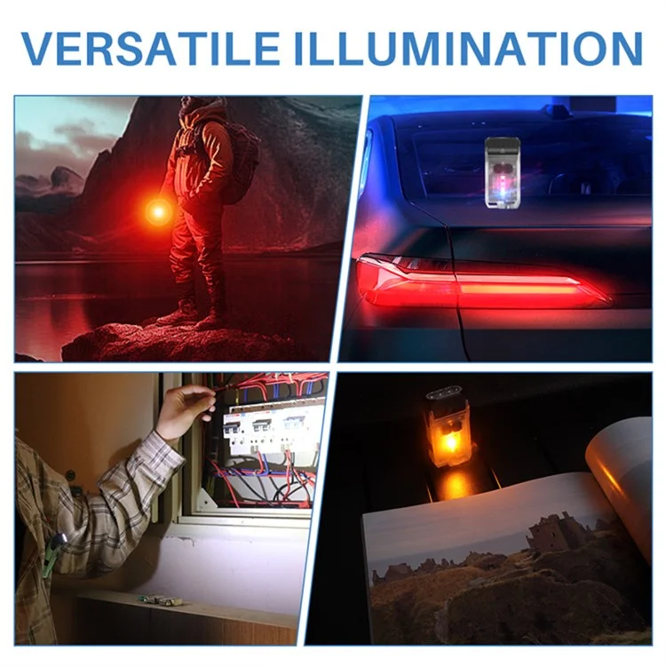 V15 Mini Portable Flashlight 1200LM Adjustable Head with Clip Work Light - Fluorescent White