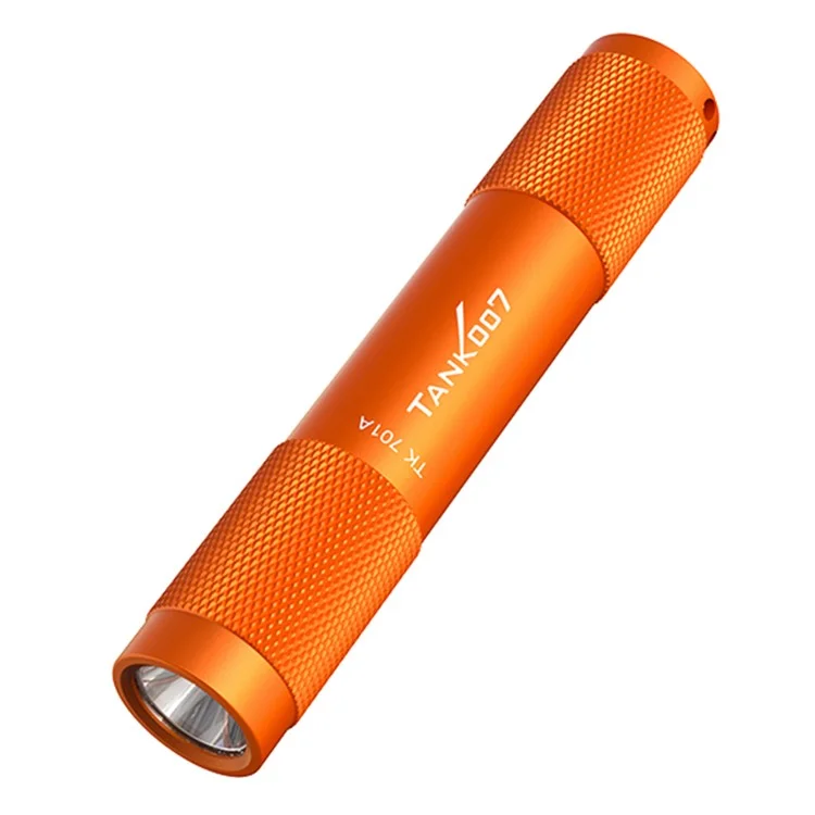TANK007 TK701A Mini Lanterna Portátil à Prova d'Água com Chaveiro 80 Lumens LED (Sem Bateria) - Laranja