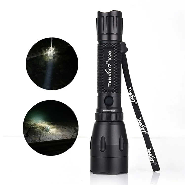 TANK007 TC29B Hochleistungs-EDC-Polizei-Tragbare Taschenlampe IPX8 Wasserdicht Camping LED-Fackel
