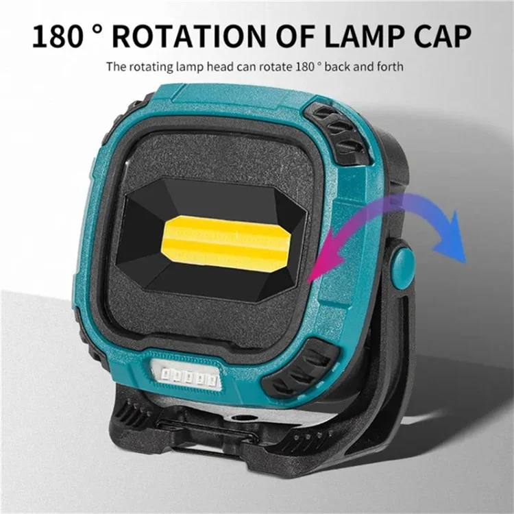 W895-1 COB Portable Floodlight Rechargeable Work Light Multi-Functional Flashlight (Without Battery) - Blue