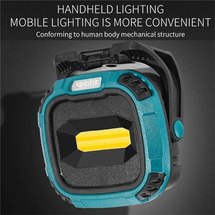 W895-1 COB Portable Floodlight Rechargeable Work Light Multi-Functional Flashlight (Without Battery) - Blue