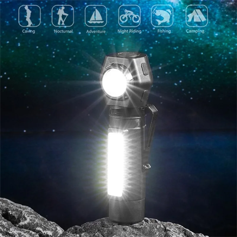 KX212 Aluminum Alloy USB Rechargeable COB Flashlight LED Headlamp High Intensity Long Range Camping Light