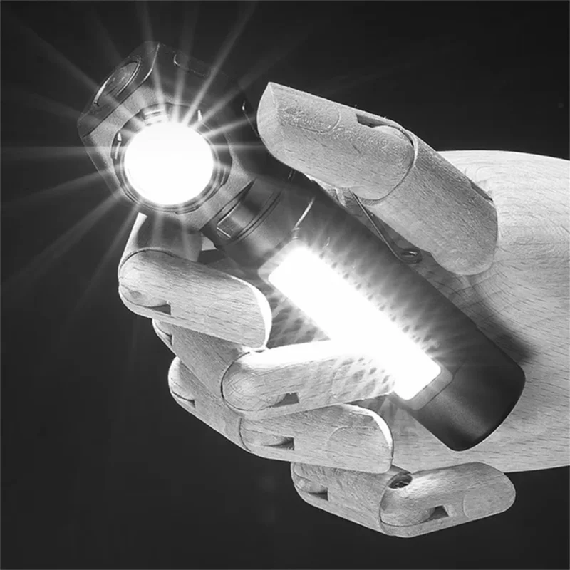 KX212 Aluminum Alloy USB Rechargeable COB Flashlight LED Headlamp High Intensity Long Range Camping Light