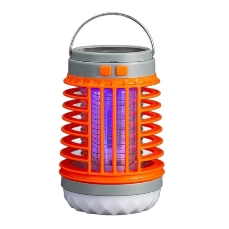 W890-1 LED Mosquito Killer Lamp USB Rechargeable Silent Insect Zapper with UV Light  /  4 Lighting Modes - Orange