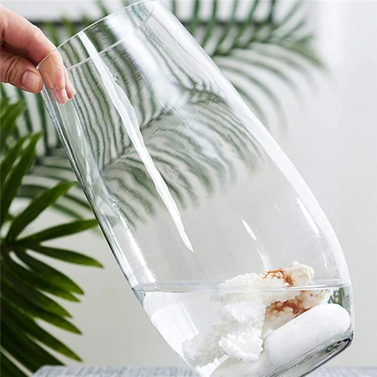 120x250mm Minimalistische Glasvase für Wohnzimmer, Schlafzimmer, Heimdekoration, Wasserpflanze, Blumenvase