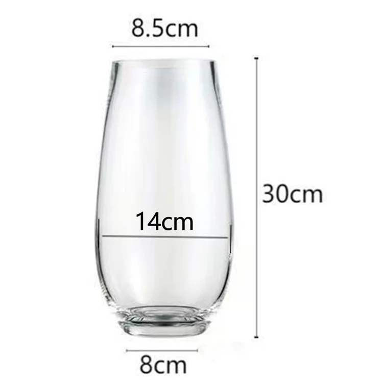 140x300mm Minimalistische Glasvase für Wohnzimmer, Schlafzimmer, Heimdekoration, Wasserpflanze, Blumenvase