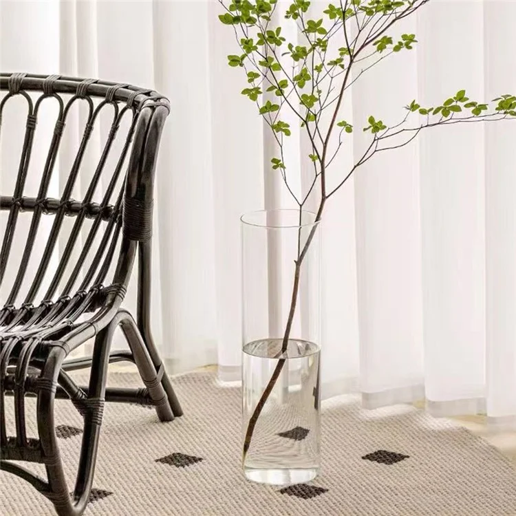 10x30cm Simulated Glass PET Vase Thickened Plant Hydroponic Container Home Office Decor