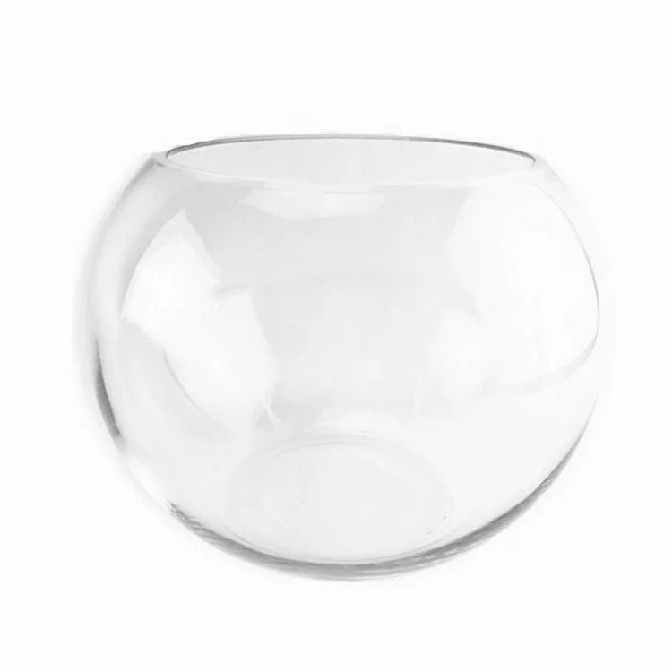 Multipurpose Glass Bowl Vase Terrarium for Plants Flowers Aquarium Fish Tank, Max Diameter: 15cm