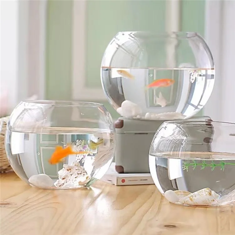 Multipurpose Glass Bowl Vase Terrarium for Plants Flowers Aquarium Fish Tank, Max Diameter: 15cm