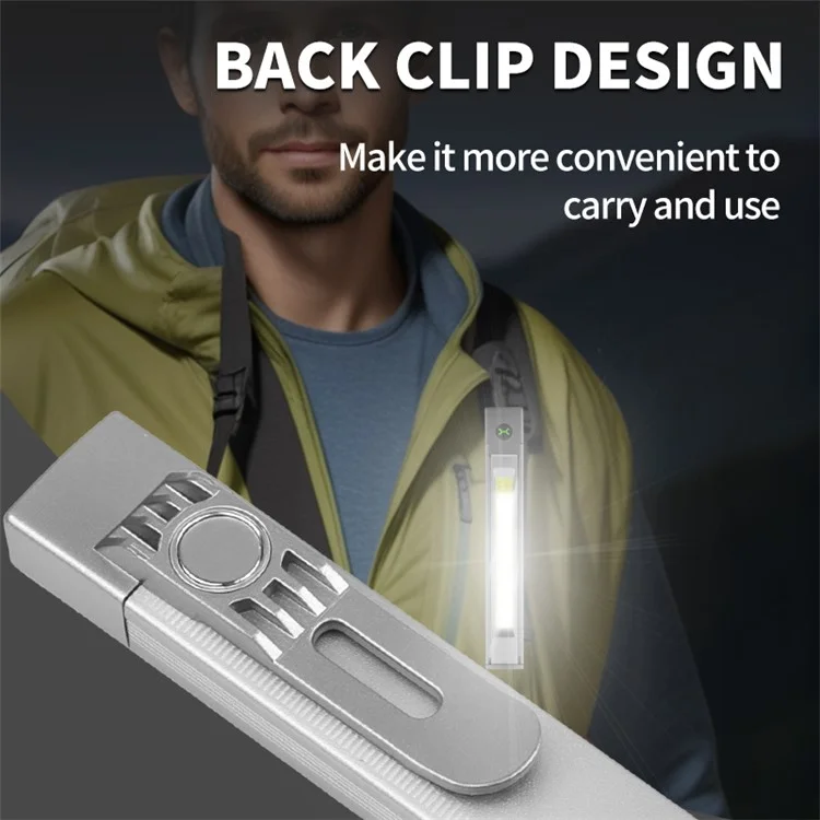 K-512 Multifunctional Laser Pen Light Emergency Illumination Red Warning Magnetic Clip Design Flashlight