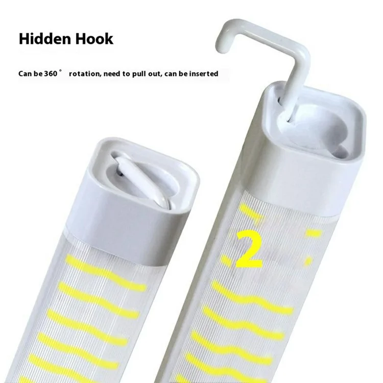 20W 65000K Waterproof LED Rechargeable Light Tube Magnetic Hanging Outdoor Emergency Lamp