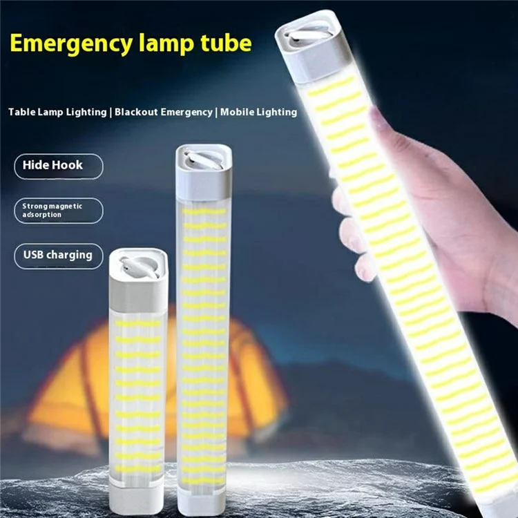 40W 65000K Waterproof LED Rechargeable Light Tube Magnetic Hanging Outdoor Emergency Lamp