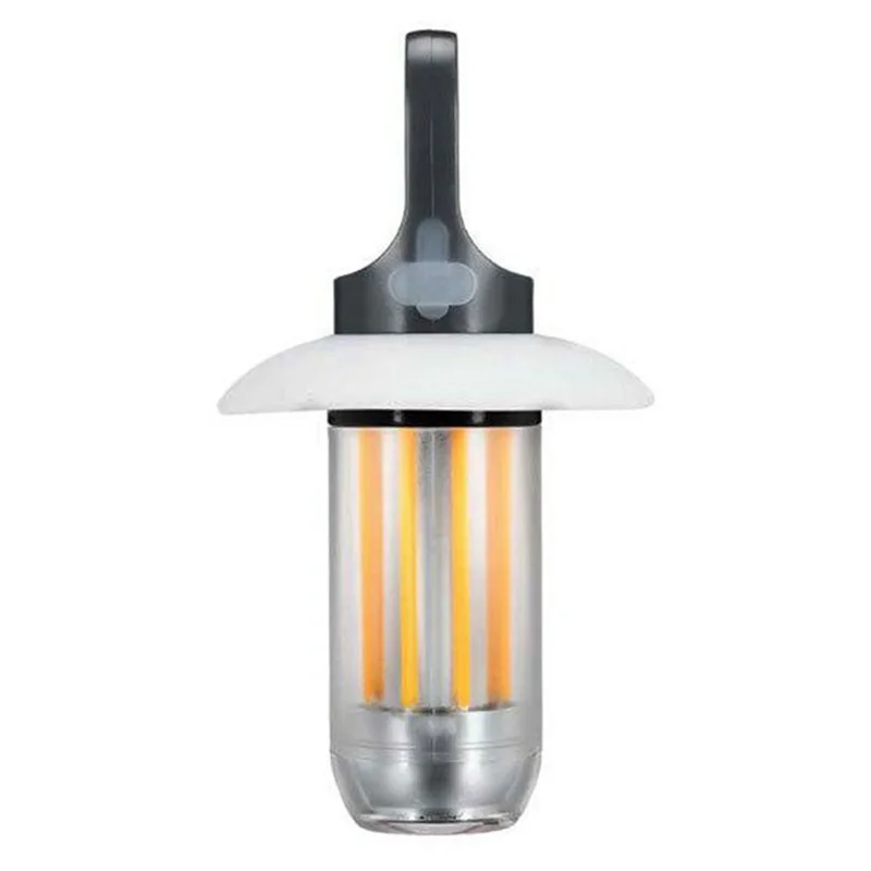 YY17 Wiederaufladbare Campinglampe Warm- / Weißlicht Tragbare Outdoor-Zeltleuchte, 8 Wolfram-Filamente