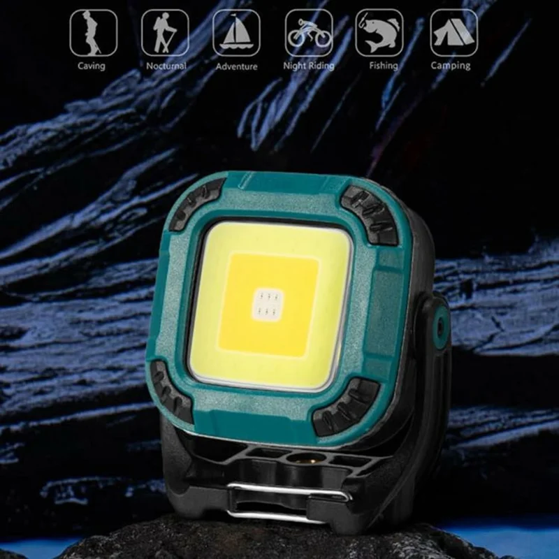 W8129-1 Tragbare COB Arbeitsleuchte für Outdoor-Camping mit magnetischer Basis, wiederaufladbare Zeltlampe - Blau