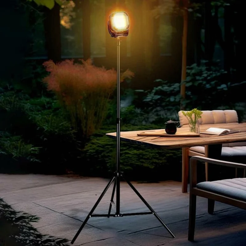 W8129-4 Outdoor Camping 4 COB LED Square Work Light Portable Multifunction Tent Lamp with Magnetic Base - Yellow