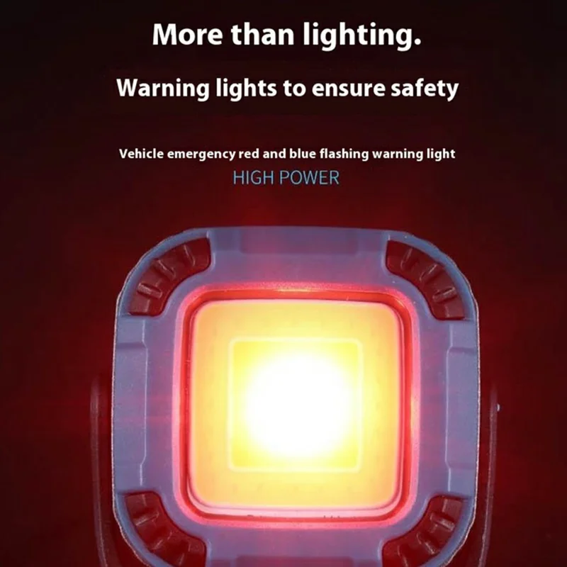 W8129-5 Mini Square Work Light for Outdoor Camping Tent LED Lamp with Magnetic Base - Blue