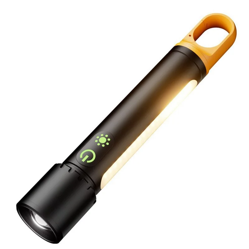X725 Outdoor Camping Torch Telescopic Zoom White Laser Flashlight with Power Bank Function