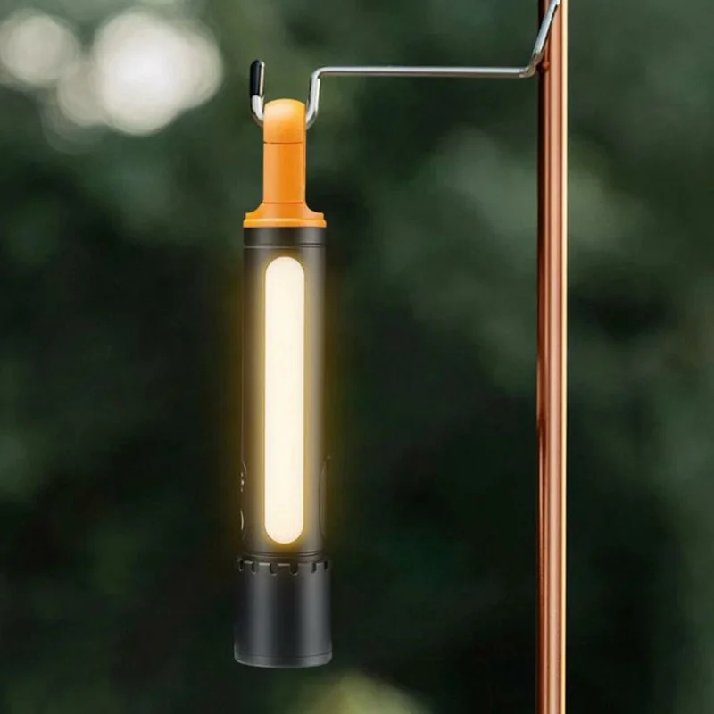 X725 Outdoor Camping Torch Telescopic Zoom White Laser Flashlight with Power Bank Function