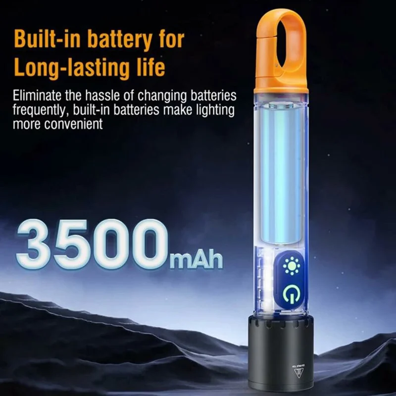 X725 Outdoor Camping Torch Telescopic Zoom White Laser Flashlight with Power Bank Function