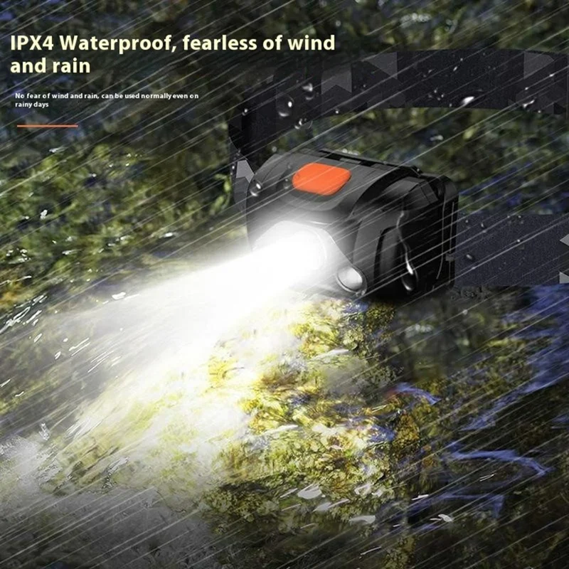 Lanterna de Camping Externa H09 3W IPX4 à Prova d'Água 4 Modos Luz Vermelha XPE LED Farol