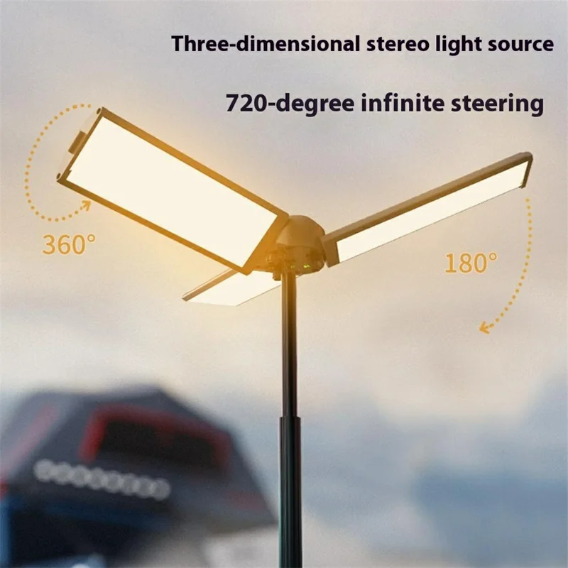 KXK2086 360 Degree Rotation Stepless Dimming Expandable Camping Lantern Waterproof Foldable Flashlight