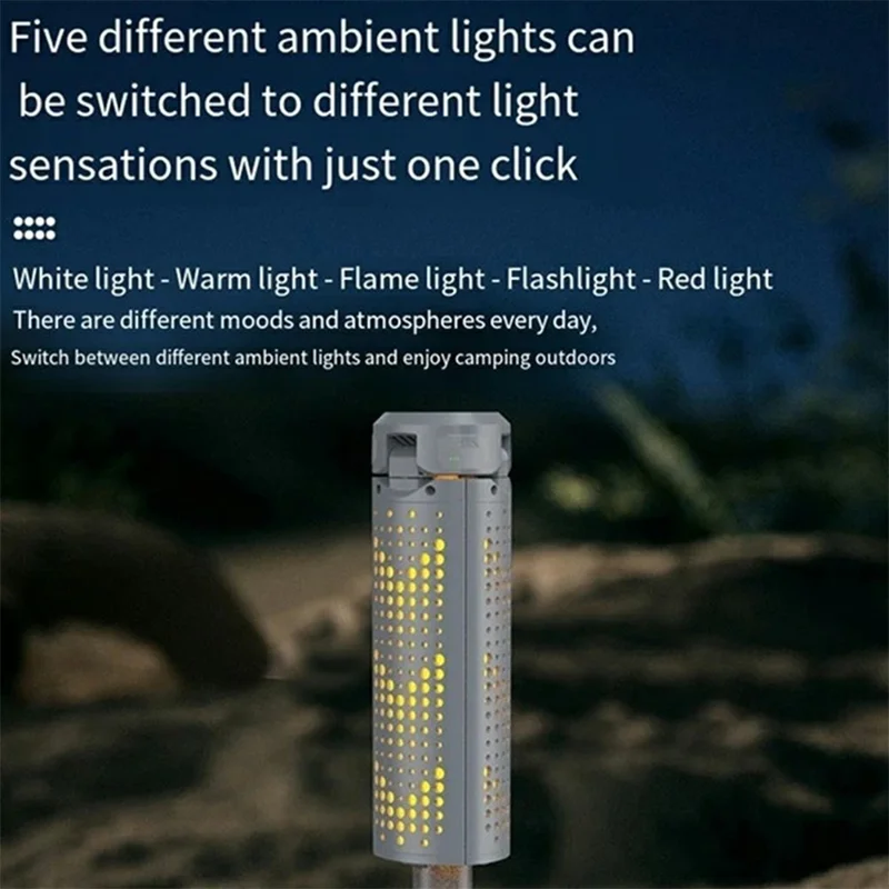 KXK2086 360 Degree Rotation Stepless Dimming Expandable Camping Lantern Waterproof Foldable Flashlight