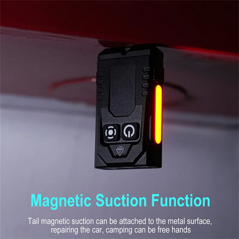 Lanterna Mini de Liga de Alumínio EV15S RGB Luz de Trabalho Magnética com Luz UV 365nm Recarregável