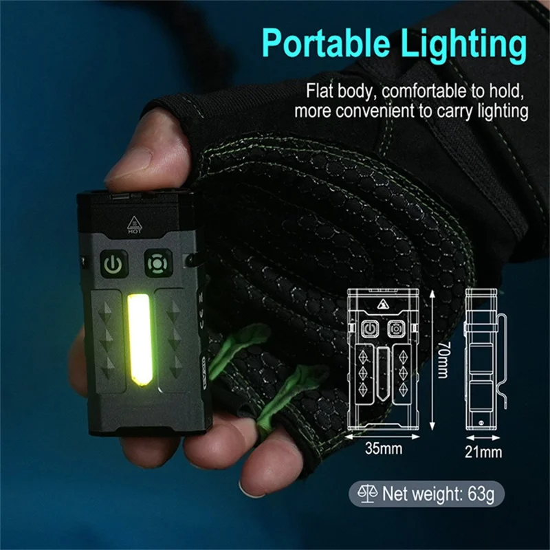 EV20 Lampe de poche portable d'extérieur en alliage d'aluminium Torche laser vert RGB Lampe d'ambiance
