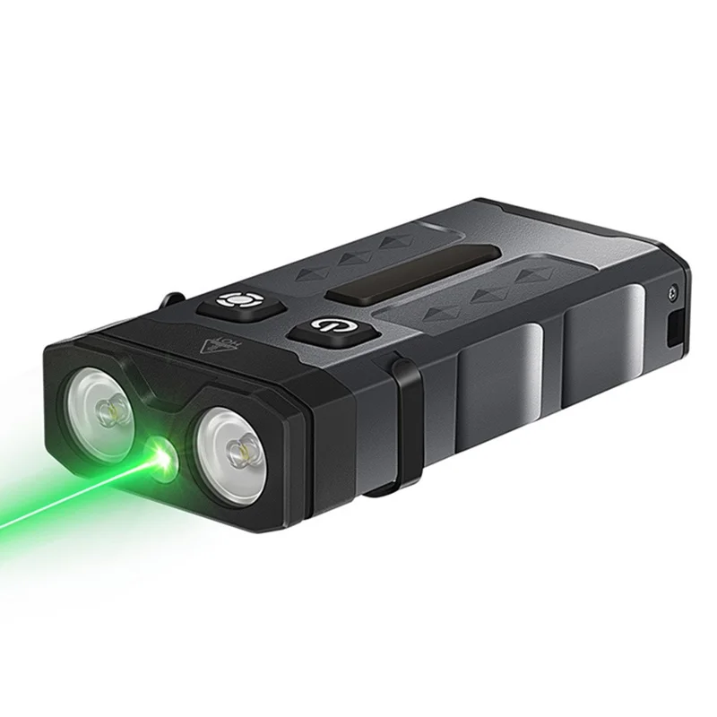 EV20 Lampe de poche portable d'extérieur en alliage d'aluminium Torche laser vert RGB Lampe d'ambiance