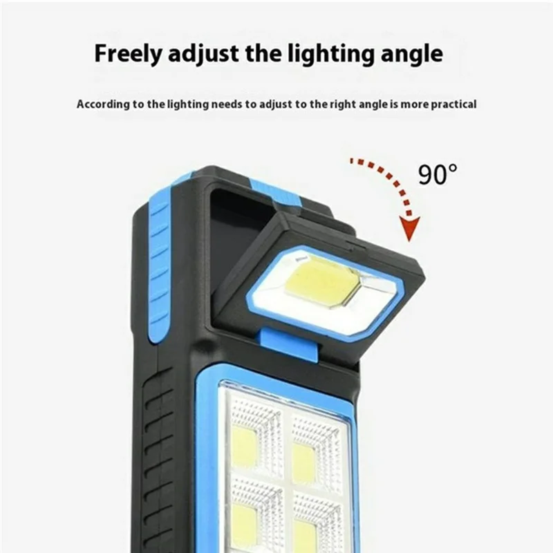 GZ02901 Luce da Lavoro USB Multiuso con Pannello Solare, Lampada Portatile di Emergenza per Campeggio