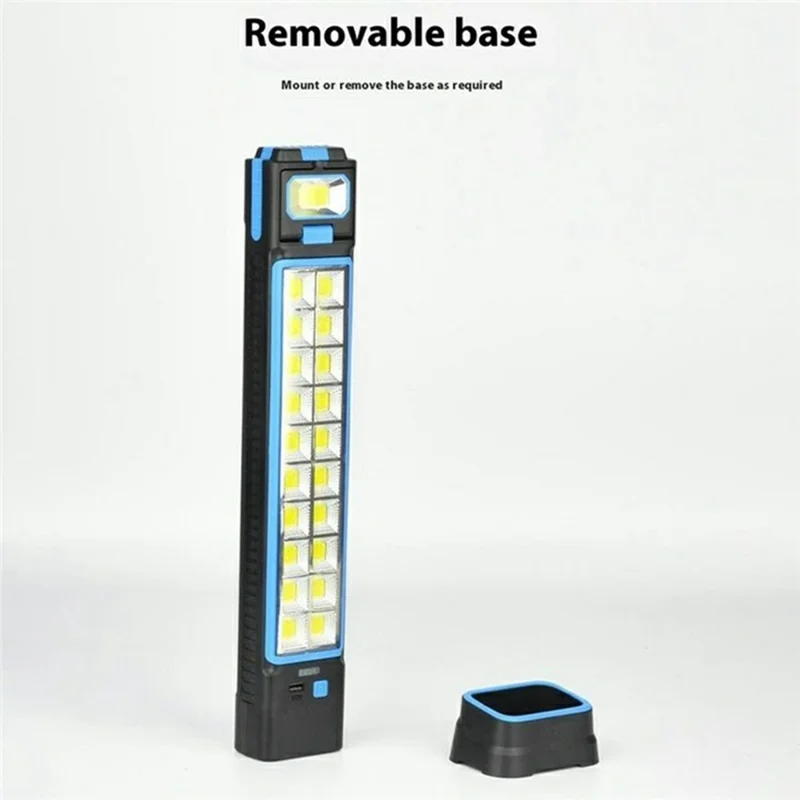 GZ02901 Luce da Lavoro USB Multiuso con Pannello Solare, Lampada Portatile di Emergenza per Campeggio