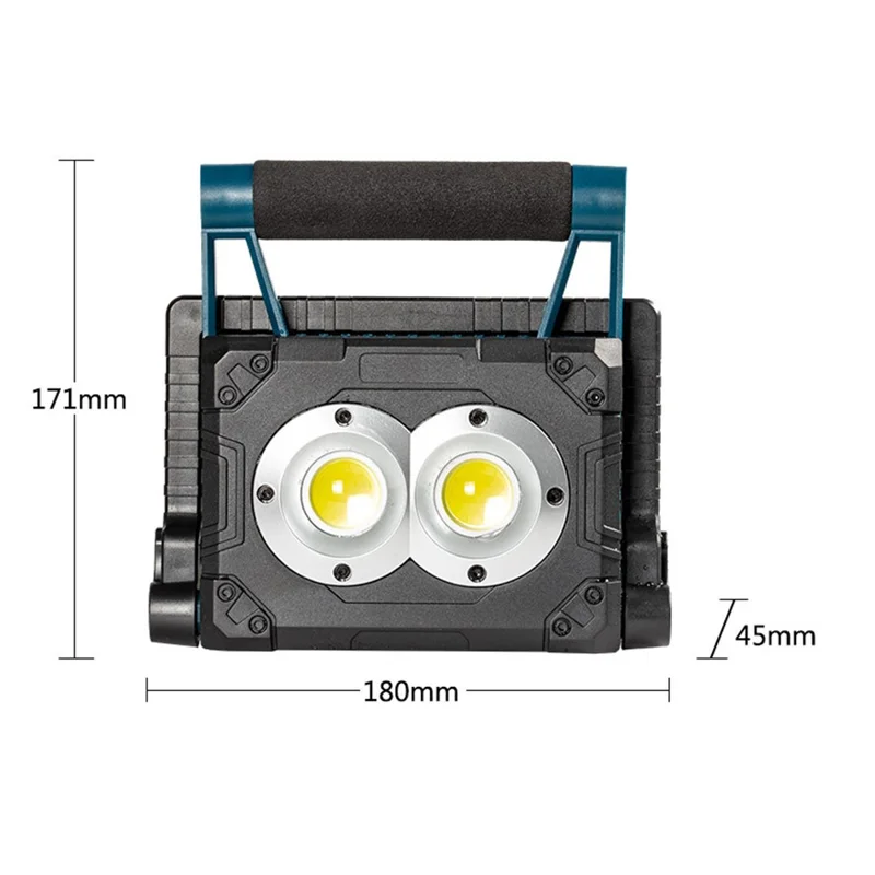 W875-3 Magnetische Halterung Faltbares LED-Arbeitsleuchte Solarbetriebene Flutlichtleuchte Tragbare Outdoor-Notfallleuchte mit Ständer