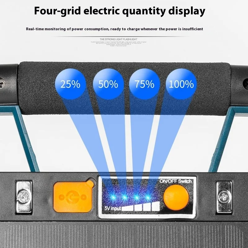 W875-3 Magnetische Halterung Faltbares LED-Arbeitsleuchte Solarbetriebene Flutlichtleuchte Tragbare Outdoor-Notfallleuchte mit Ständer