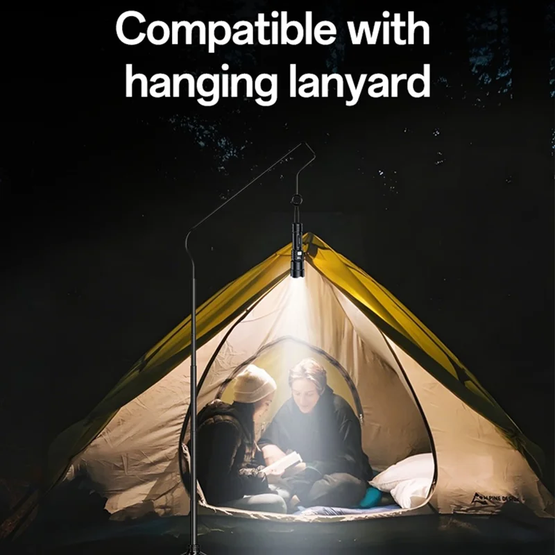 YESIDO TC11 مصباح يدوي قابل للتمدد مع تكبير رقمي LED ليزر أبيض 3 أوضاع قابل لإعادة الشحن مع شاشة رقمية