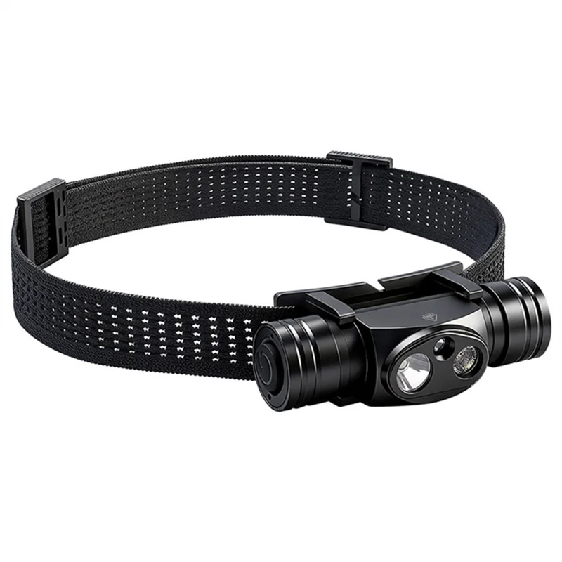 HP440 IP67 vandtæt genopladelig hovedlampe med 2500 mAh batteri, aluminiumslegering, højlysende hovedlygte, høj/ lav stråle/ rødt lys til udendørs brug