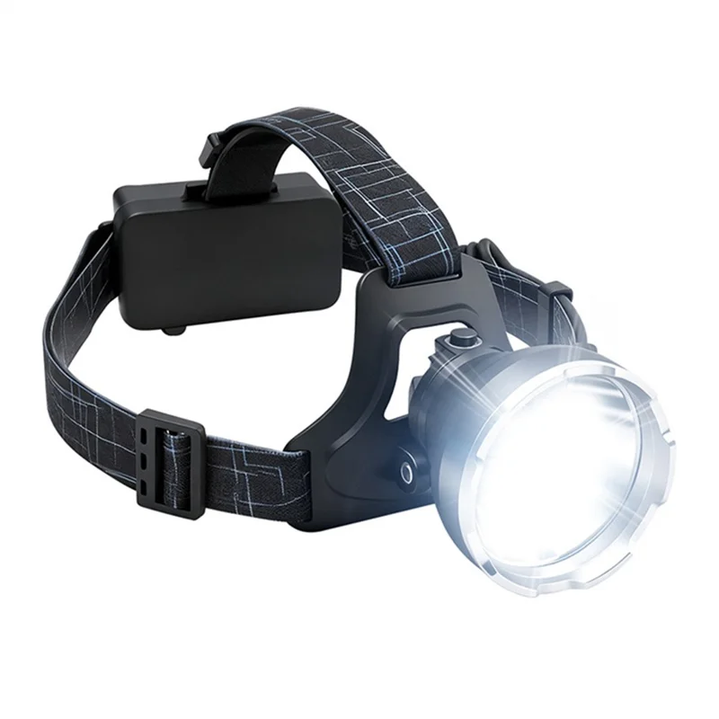 B10 IPX4 Impermeable LED Brillante Linterna Frontal Recargable con Puerto Tipo C con 2×1500mAh Batería Alcance Largo