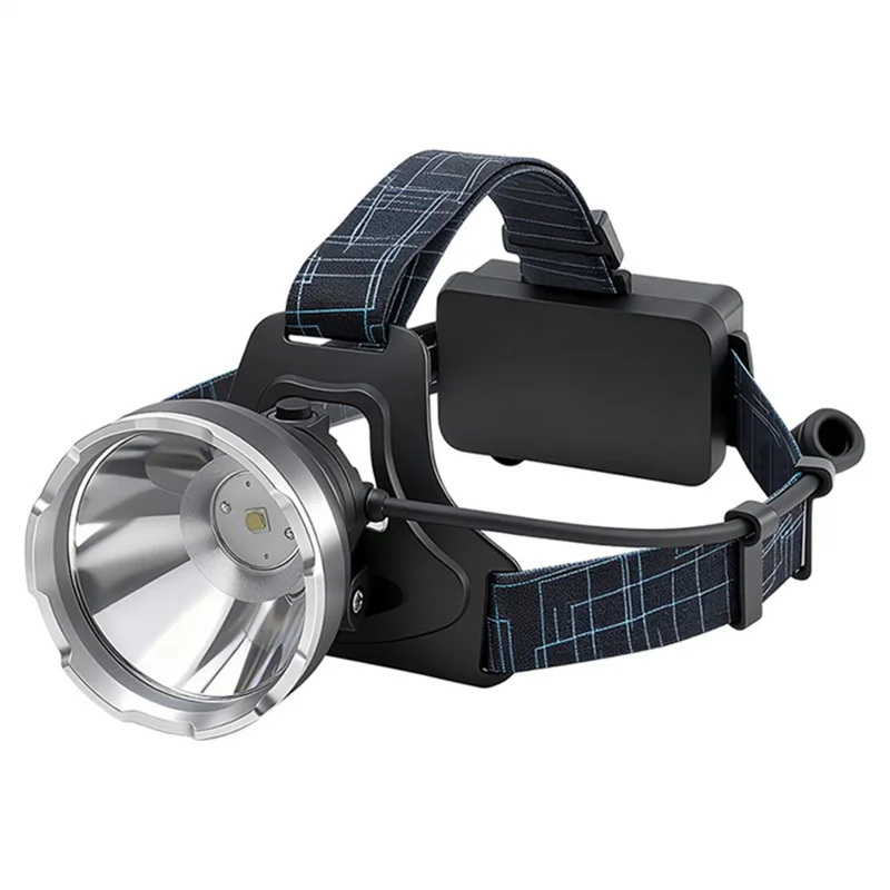 B10 IPX4 Impermeable LED Brillante Linterna Frontal Recargable con Puerto Tipo C con 2×1500mAh Batería Alcance Largo