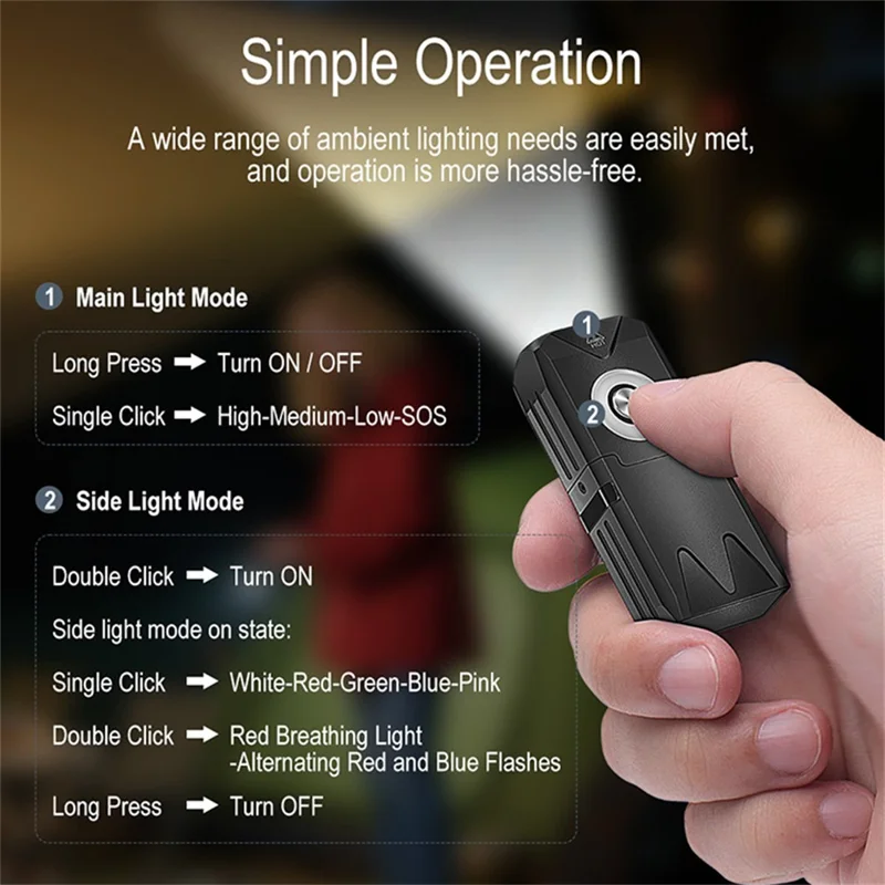EV25 IP66 Waterproof EDC Multi-Function Flashlight 650 Lumens Brightness Mini Keychain Magnetic Flashlight with Pen Clip
