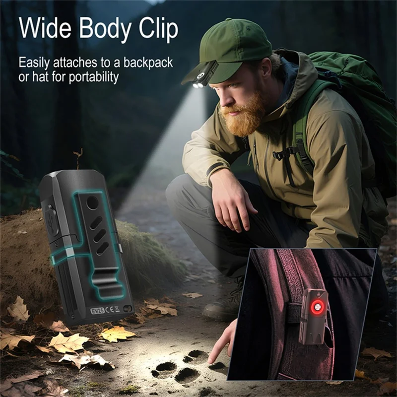 EV25 IP66 Waterproof EDC Multi-Function Flashlight 650 Lumens Brightness Mini Keychain Magnetic Flashlight with Pen Clip