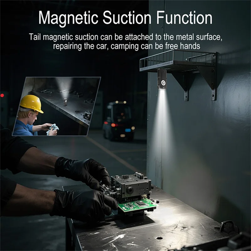 EV25 IP66 Waterproof EDC Multi-Function Flashlight 650 Lumens Brightness Mini Keychain Magnetic Flashlight with Pen Clip