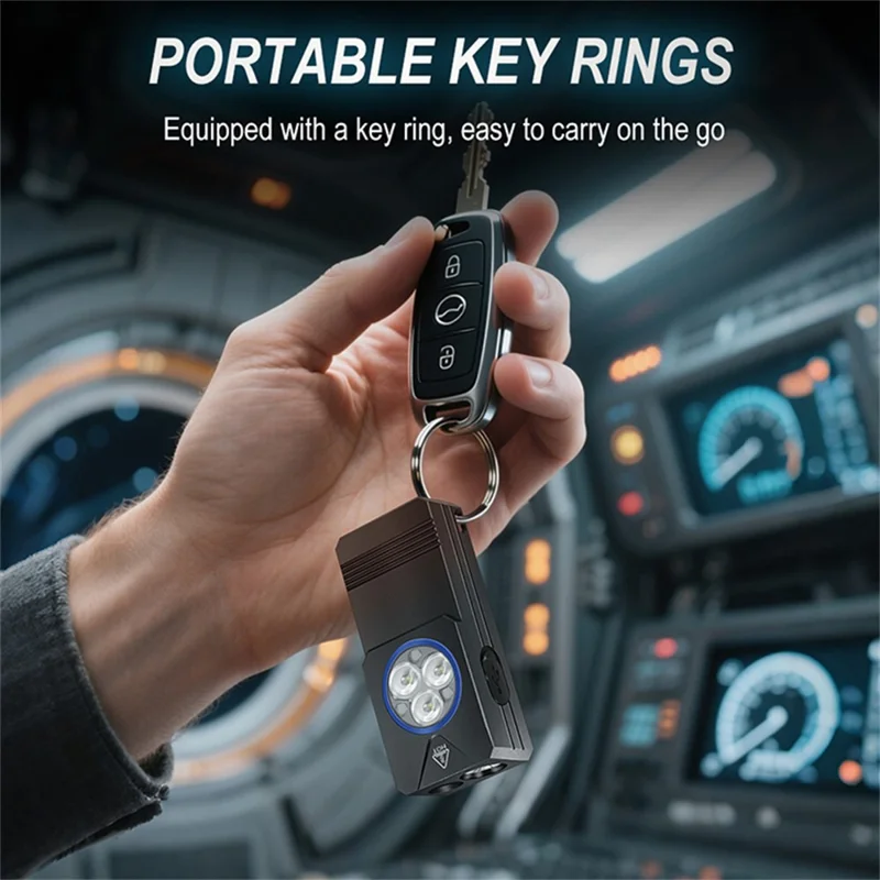 EV30 550 Lumens Brightness EDC Multi-Function Flashlight IP66 Waterproof Aluminum Alloy Clip Magnetic Work Light with UV Detection Red Blue Flash