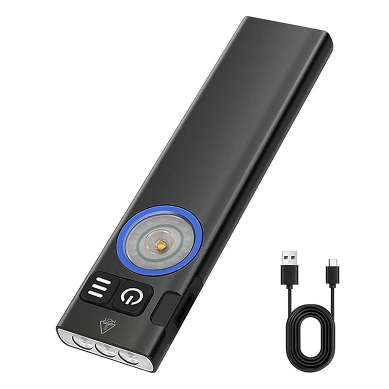 U8 IP67 Waterproof Aluminum Alloy Flashlight with Yellow and RGB Lights 650 Lumens Brightness Multi-Function Magnetic Torch