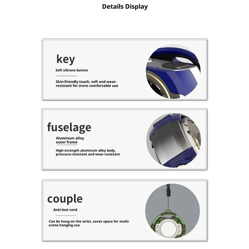 22HO0018 Lámpara de Trabajo Multifuncional para Exterior, Luz de Emergencia con Carga USB y Cabezal Magnético - Lámpara de Trabajo P7 / Azul